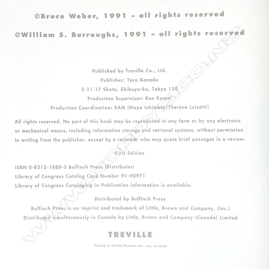 BRUCE WEBER: AN EXHIBITION [...] AT FAHEY/KLEIN GALLERY Image 1++